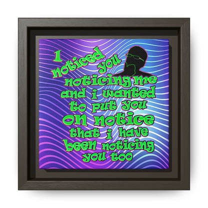 noticed you noticing - framed canvas art (purple wave)