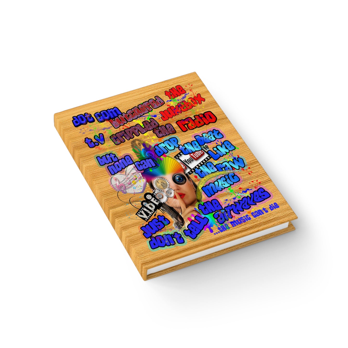 drop the beat - journal-lined (butterscotch wood finish)