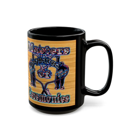 em cee squared - Black Mug (butterscotch wood finish)