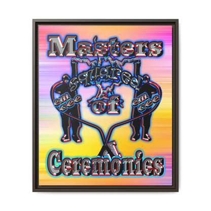 em cee squared - framed canvas art (color blur)