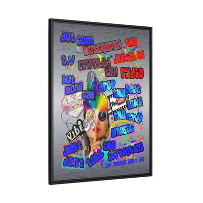 drop the beat - framed canvas art (brushed nickel)