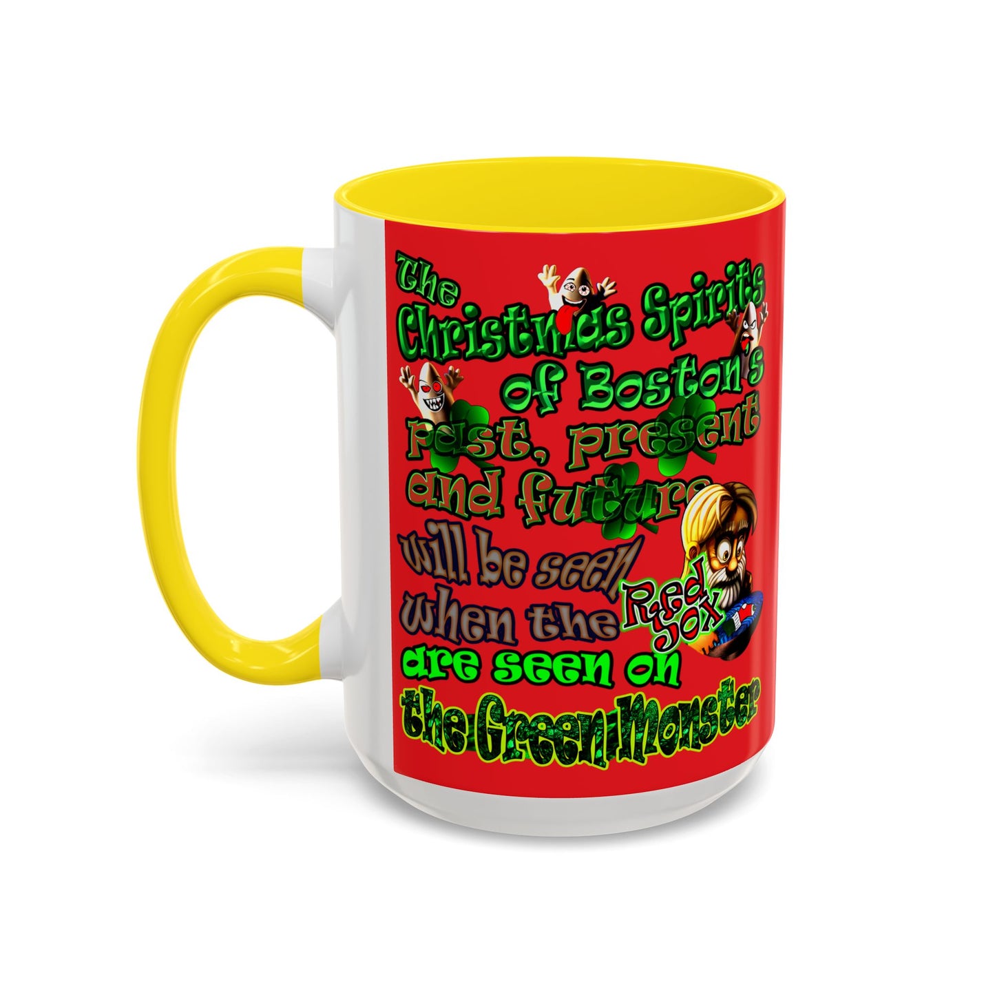 christmas spirits of boston - Accent Mug (red)
