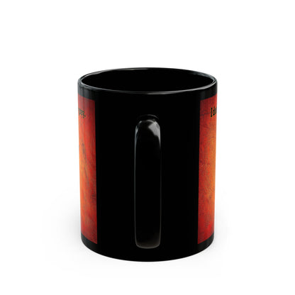 I don't care that your grey - Black Mug (burnt orange)