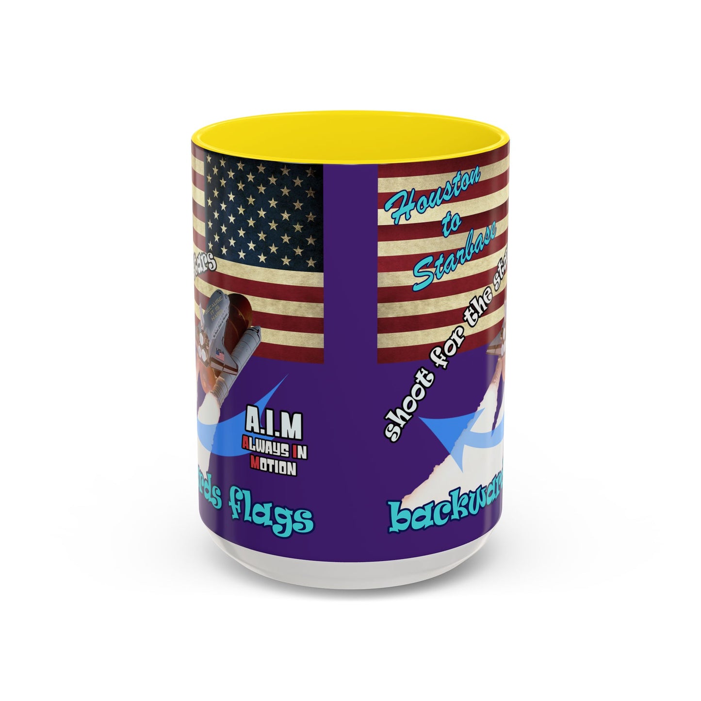 shoot for the stars - Accent Mug (purple)