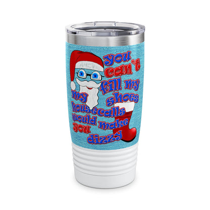 santa's shoes - Ringneck Tumbler, 20oz (faded blue)