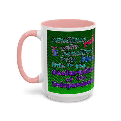 declaration of the independents - Accent Mug (logo green)