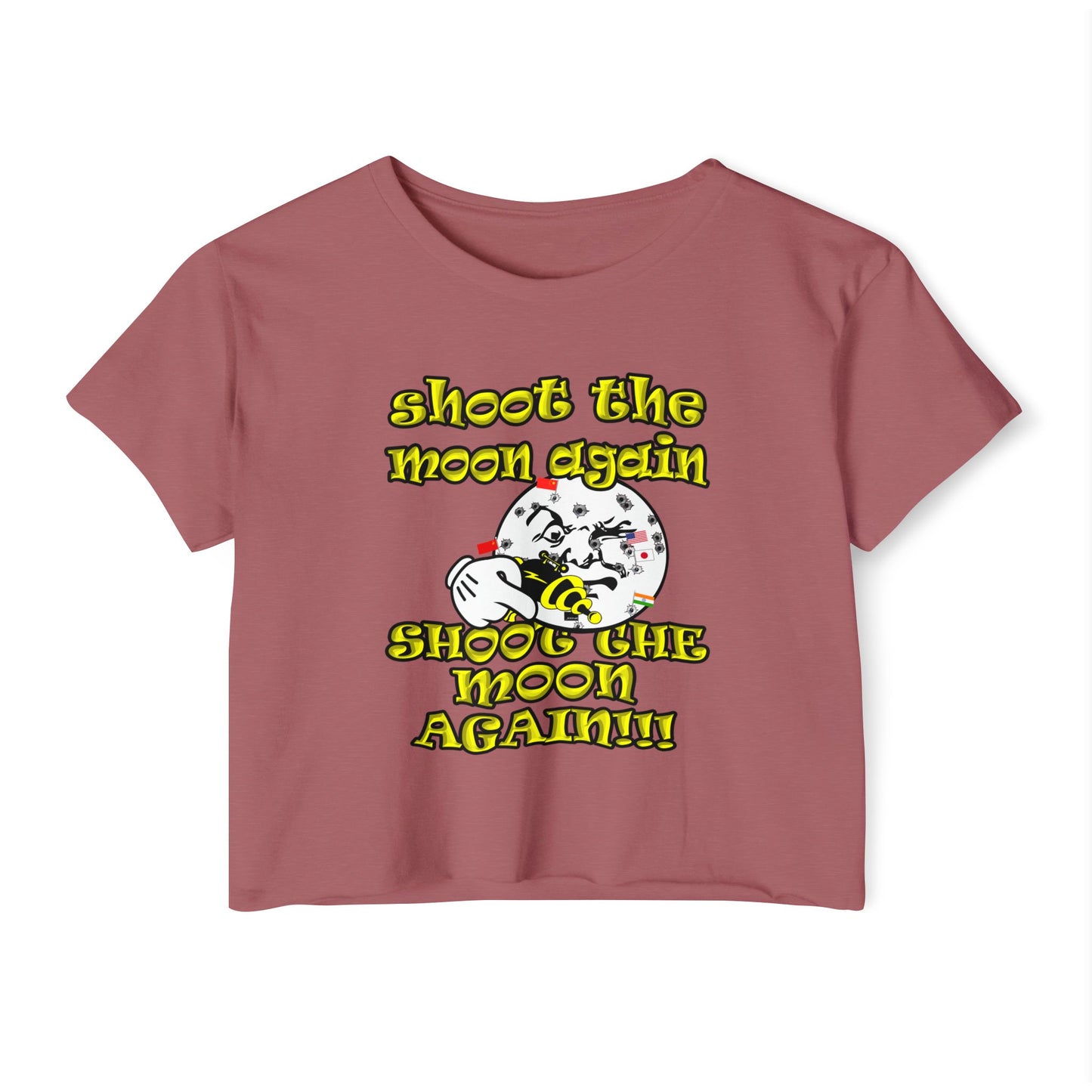 shoot the moon again - Women's Festival Crop Top