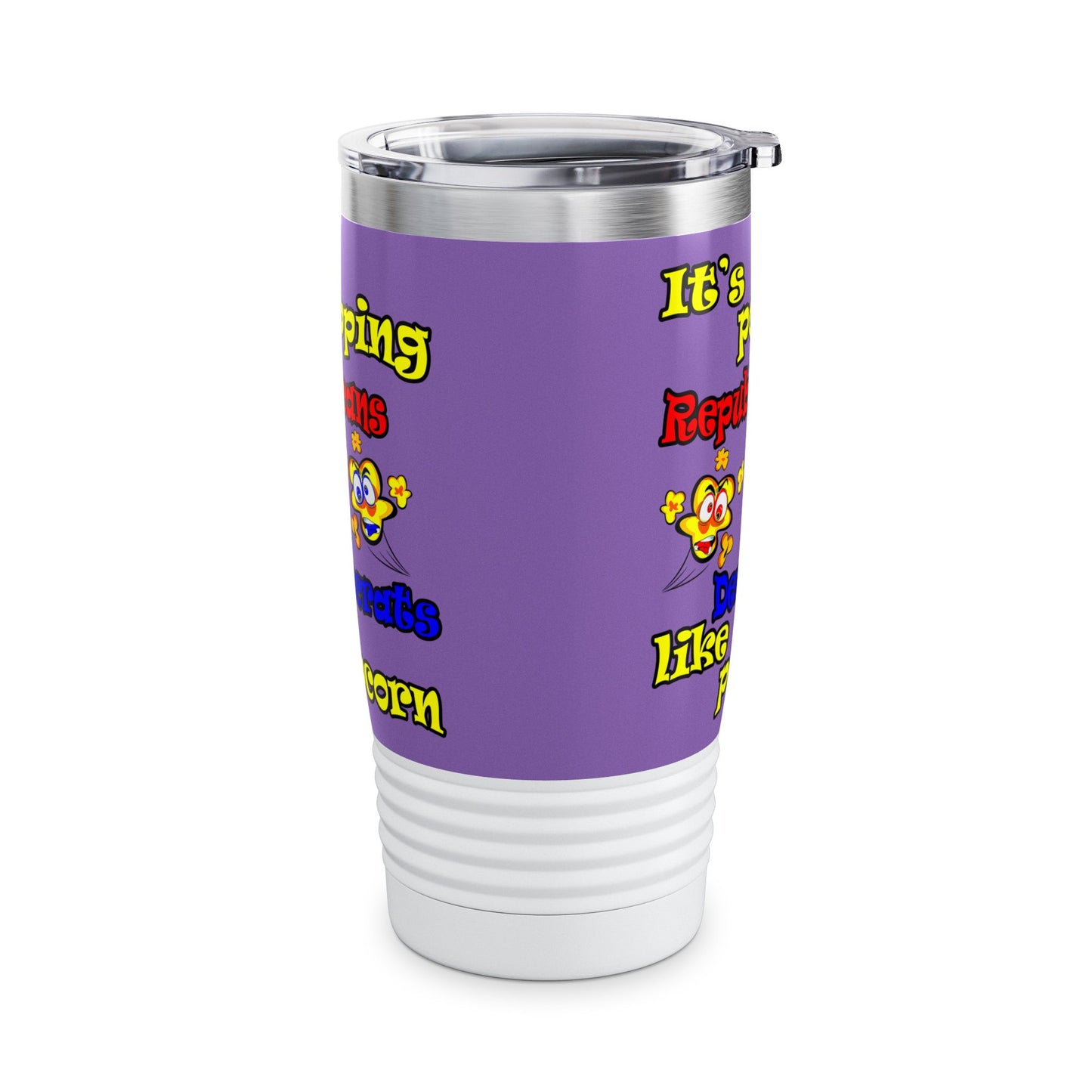 popping like popcorn - Ringneck Tumbler, 20oz (light purple)