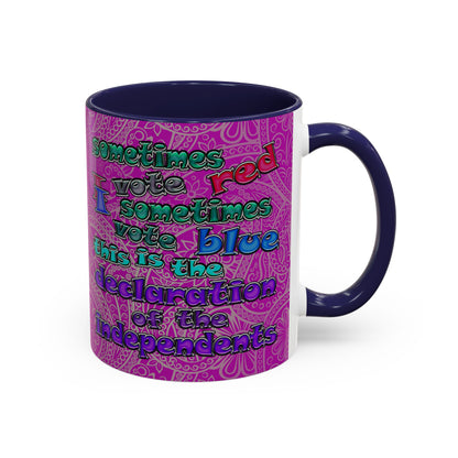 declaration of the independents - Accent Mug (pink swirl)