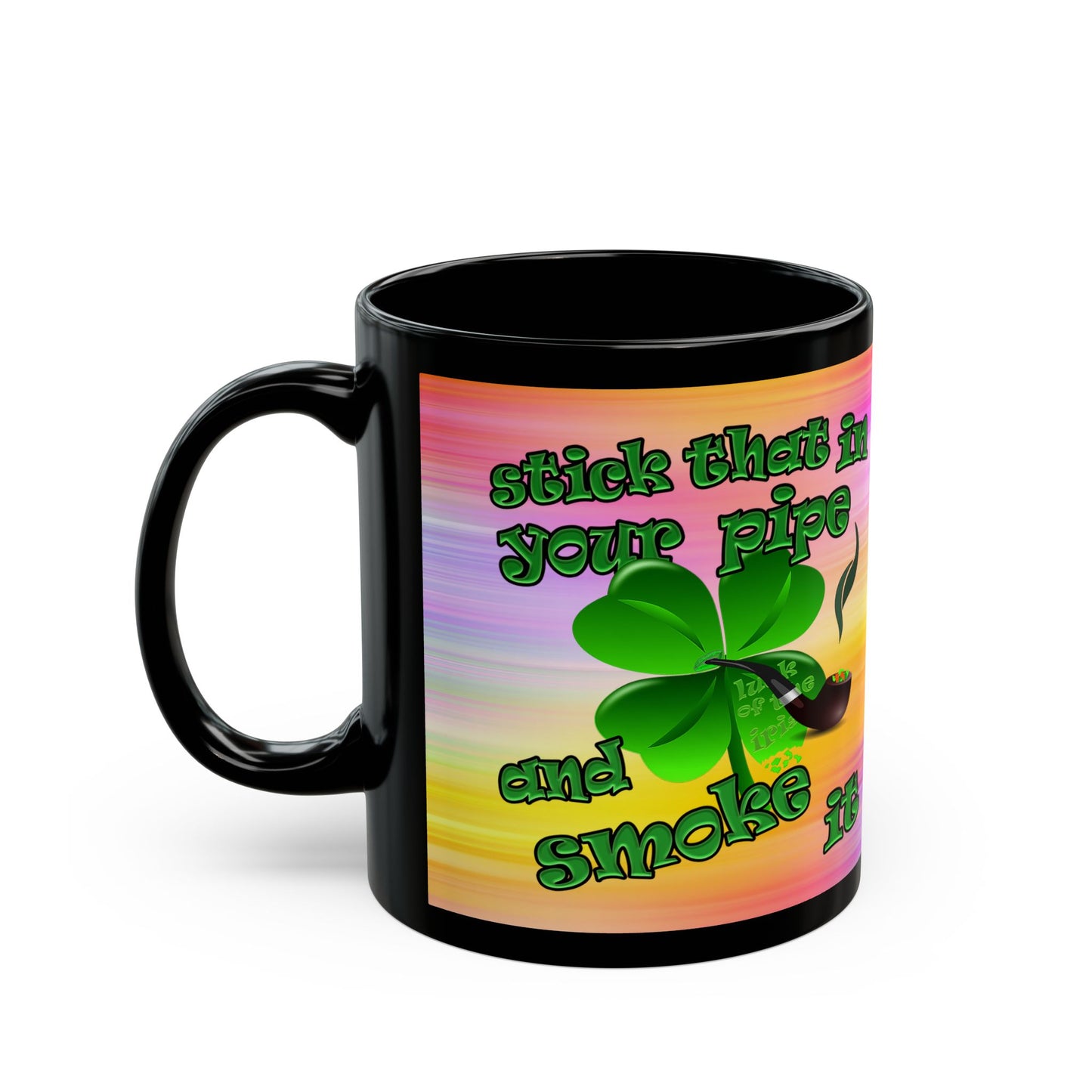 celtics logo - Black Mug (color blur)