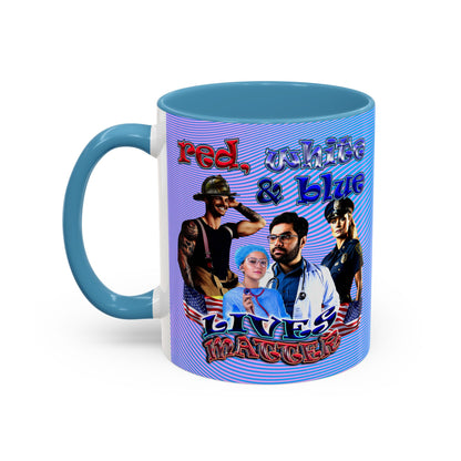 rw&b lives matter - Accent Mug (light blue-purple wave)