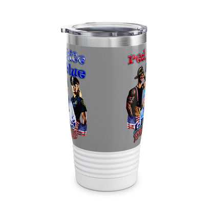 rw&b lives matter - Ringneck Tumbler, 20oz (grey)