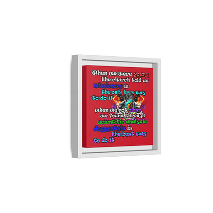 doggystyle - framed canvas art (dark red)