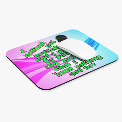 noticed you noticing - Mouse Pad (Rectangle) (light blue-pink wave)