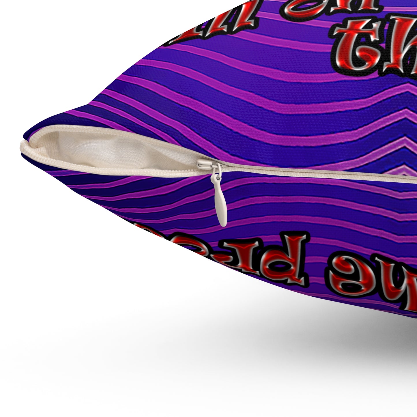 schrodinger's cat - Spun Polyester Square Pillow - (purple wave)