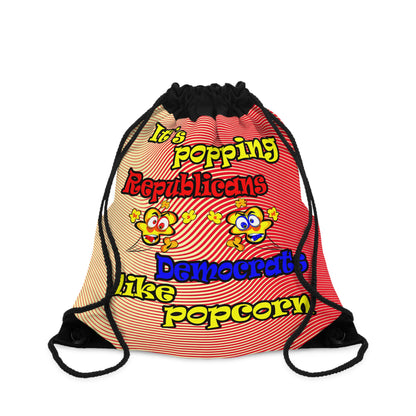 popping like popcorn - Drawstring Bag (yellow-orange wave)
