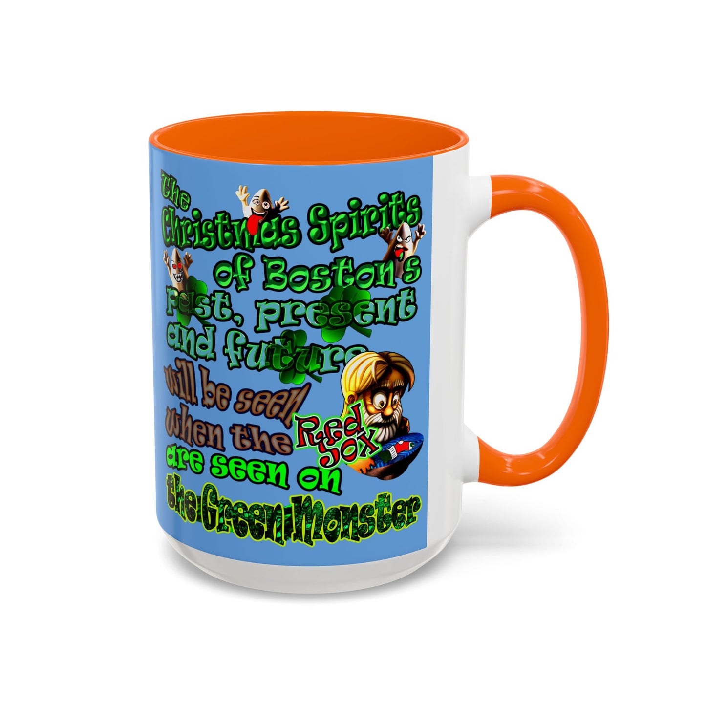 christmas spirits of boston - Accent Mug (light blue)