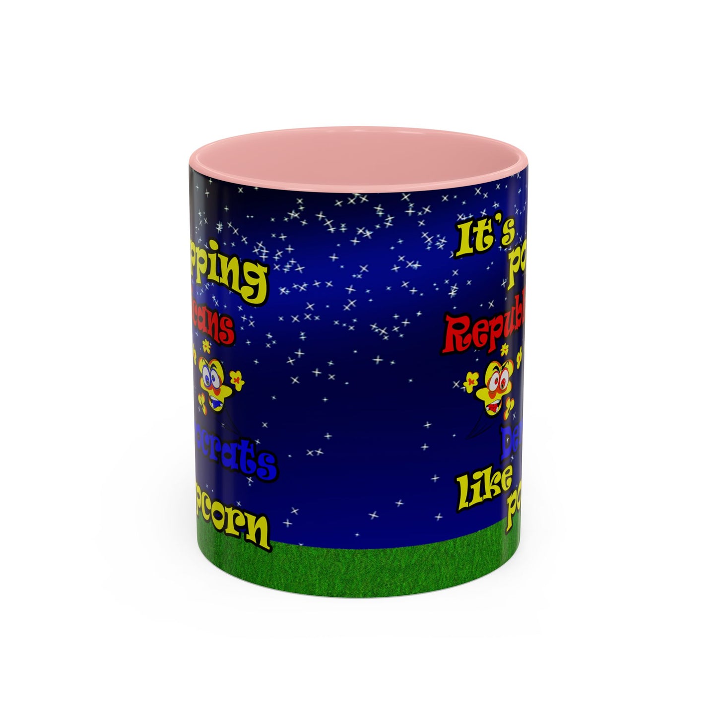 popping like popcorn - Accent Mug ('snoops' background)