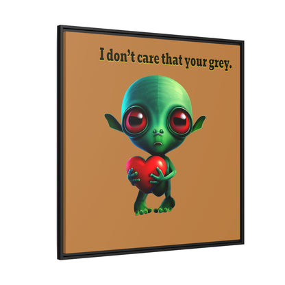 I don't care that your grey - framed canvas art (light brown)