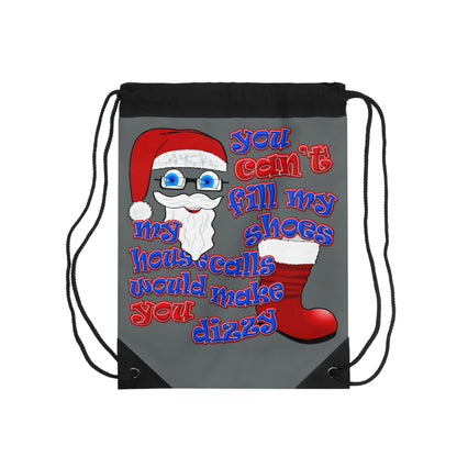 santa's shoes - Drawstring Bag (dark grey)
