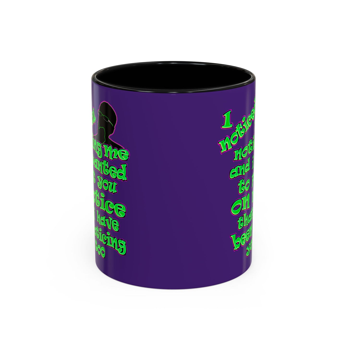 noticed you noticing - Accent Mug (purple)