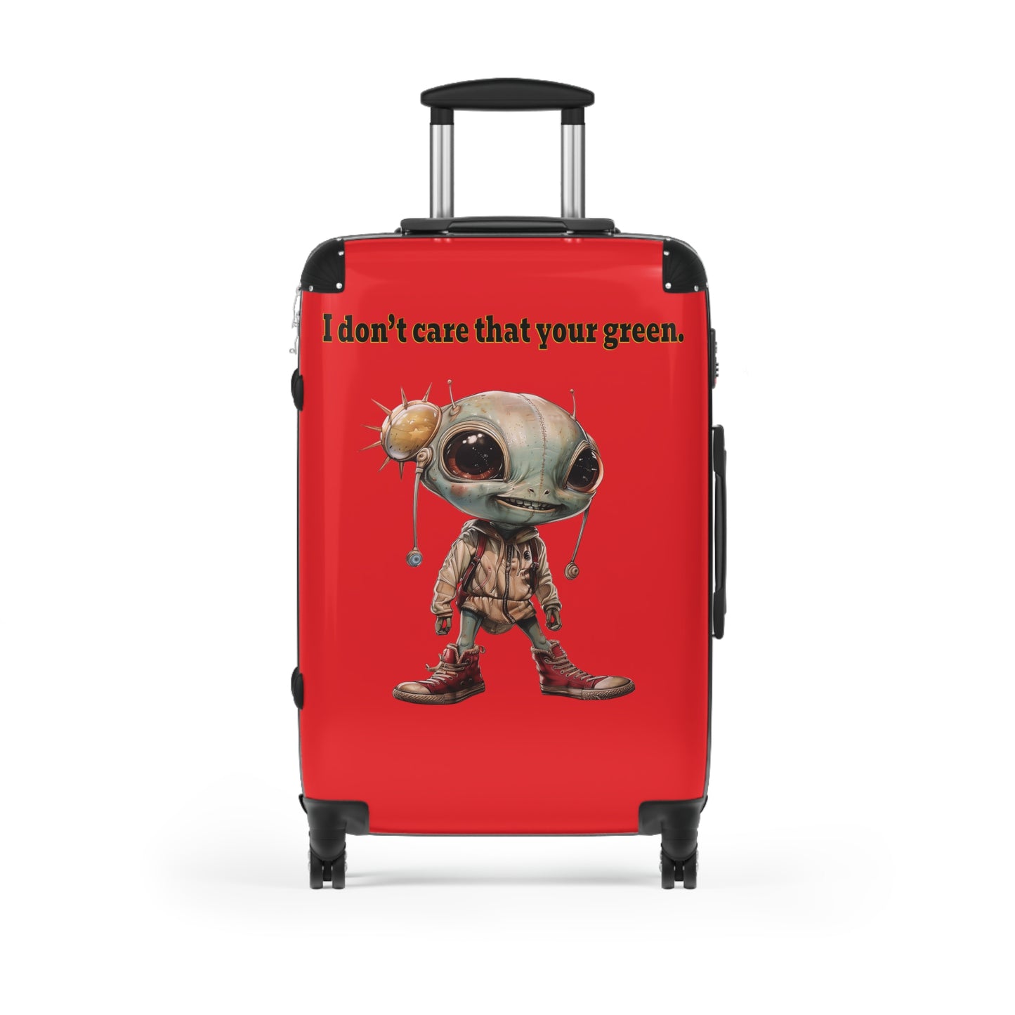 I don't care that your green - Suitcase (red)