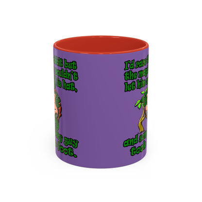 turtle race - Accent Mug (light purple)