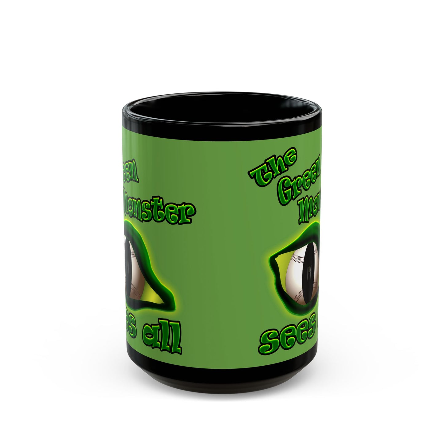 green monster - Black Mug (green)