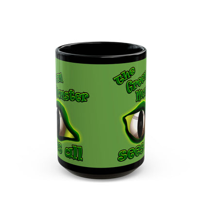 green monster - Black Mug (green)
