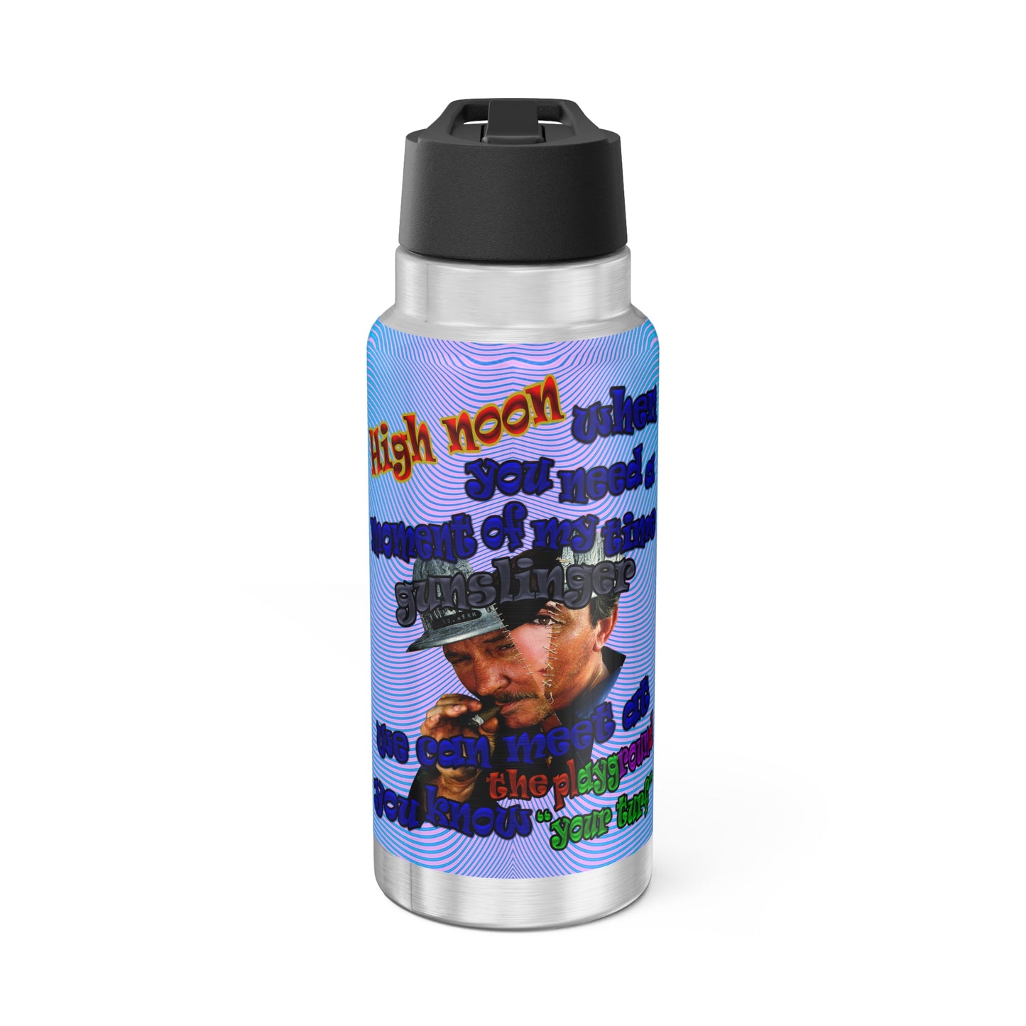 high noon - Gator Tumbler, 32oz  (light blue-purple wave)