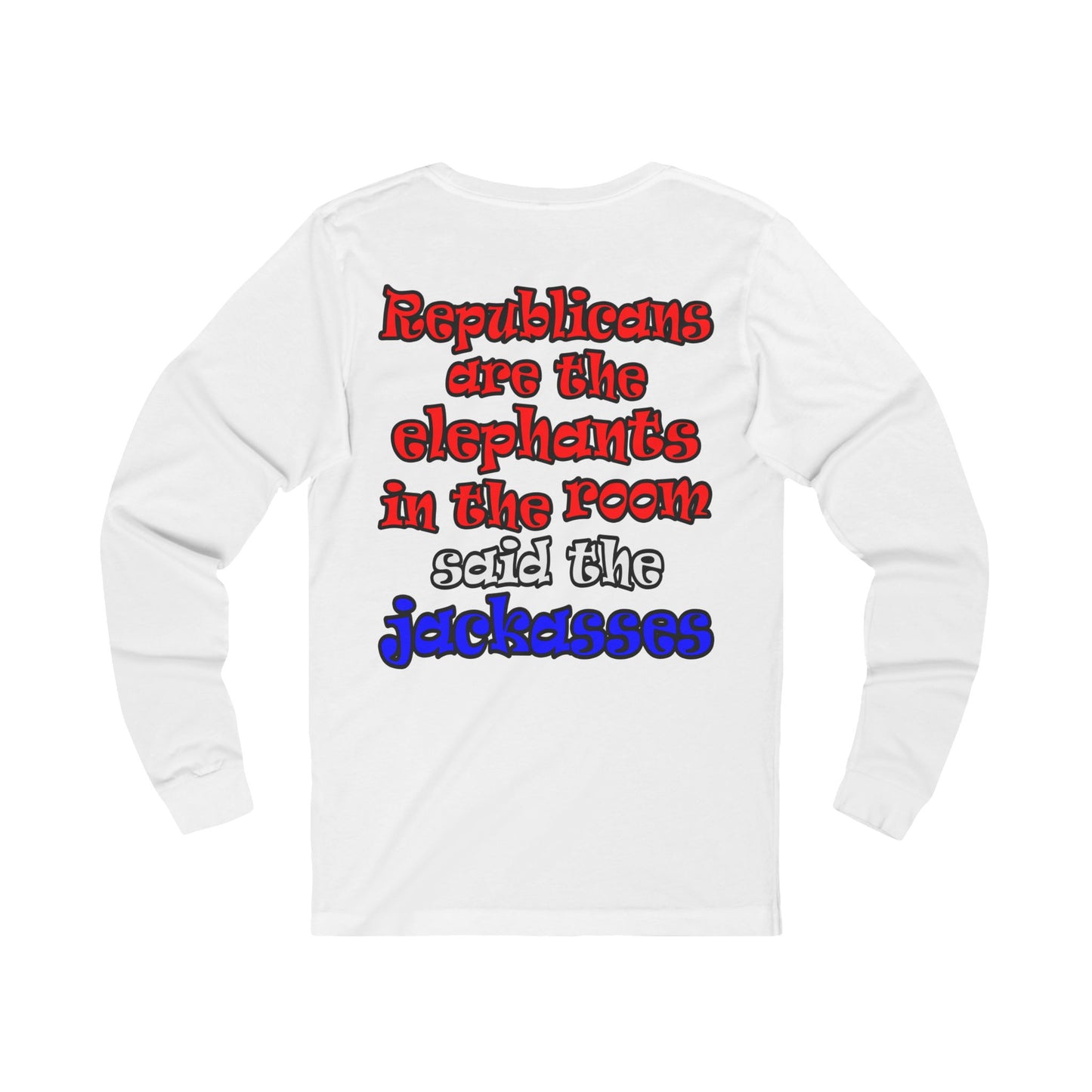 donkeys and elephants - Unisex Jersey Long Sleeve Tee