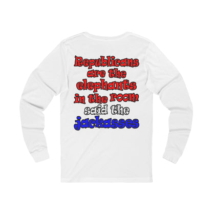 donkeys and elephants - Unisex Jersey Long Sleeve Tee