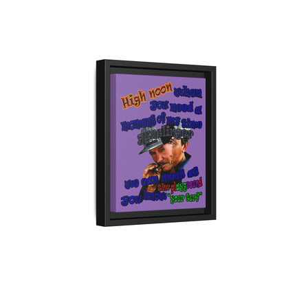 high noon - framed canvas art (light purple)