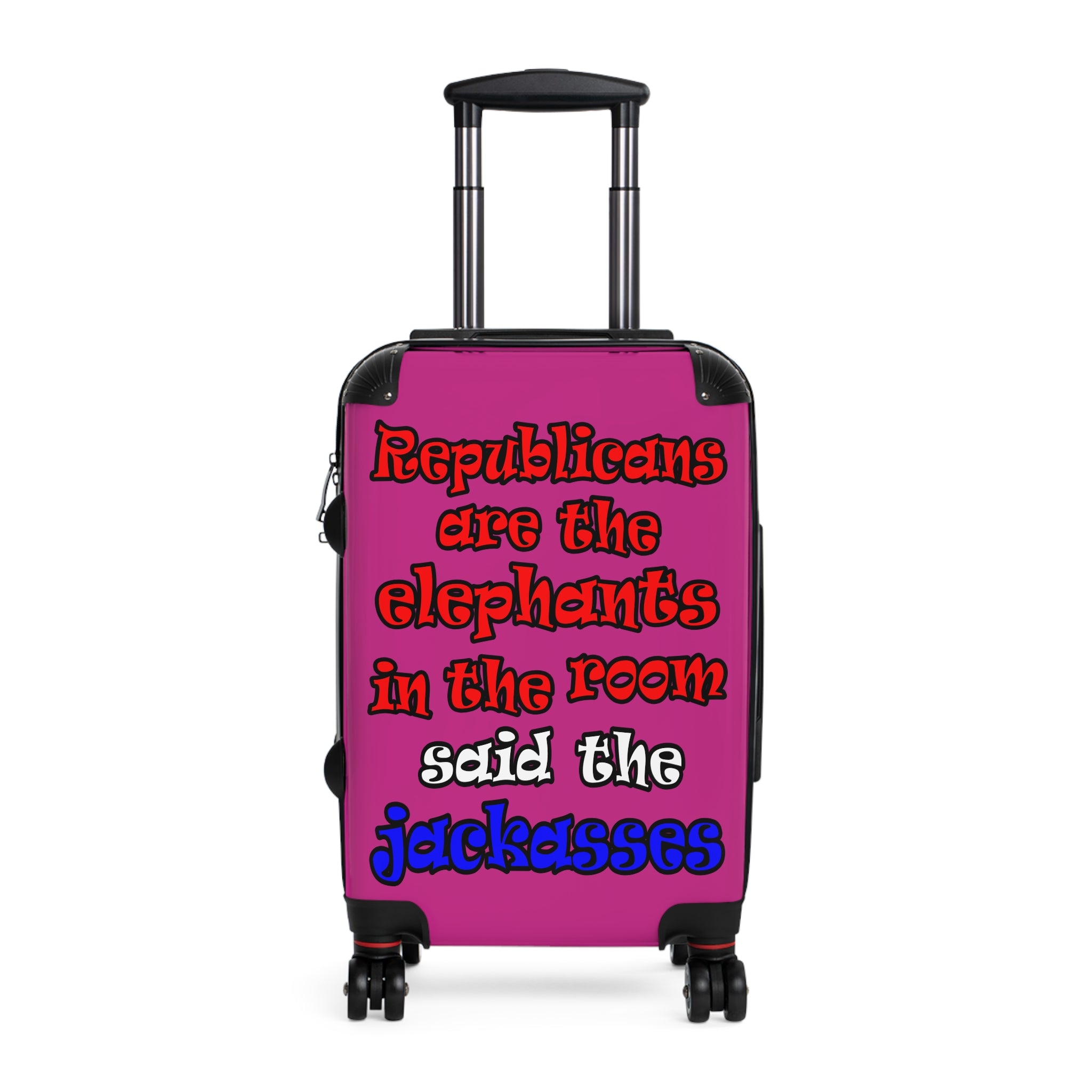 donkeys and elephants - Suitcase (pink)