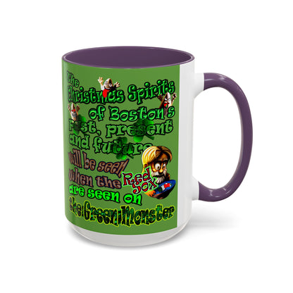 christmas spirits of boston - Accent Mug (green)