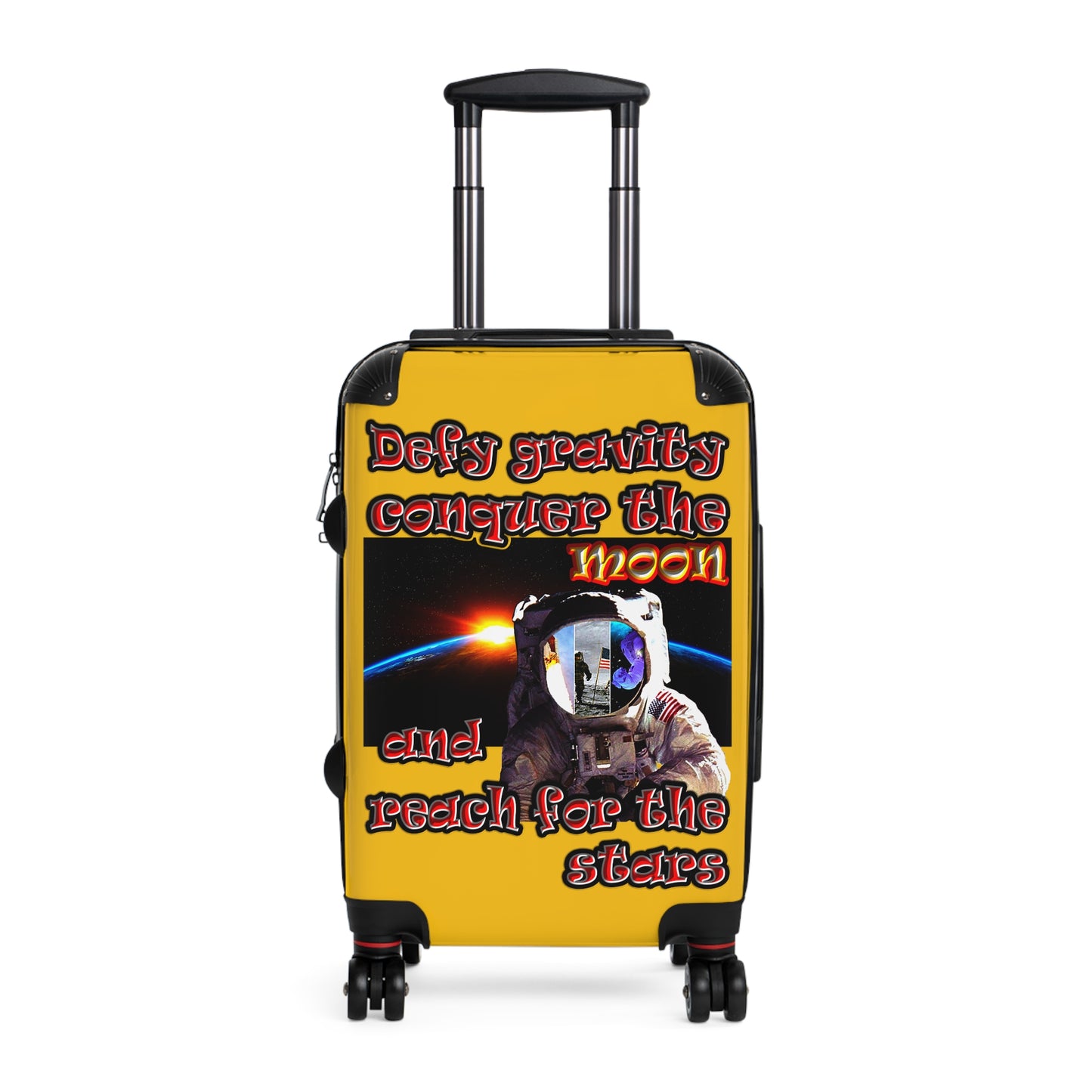 defy conquer reach - Suitcase (yellow)