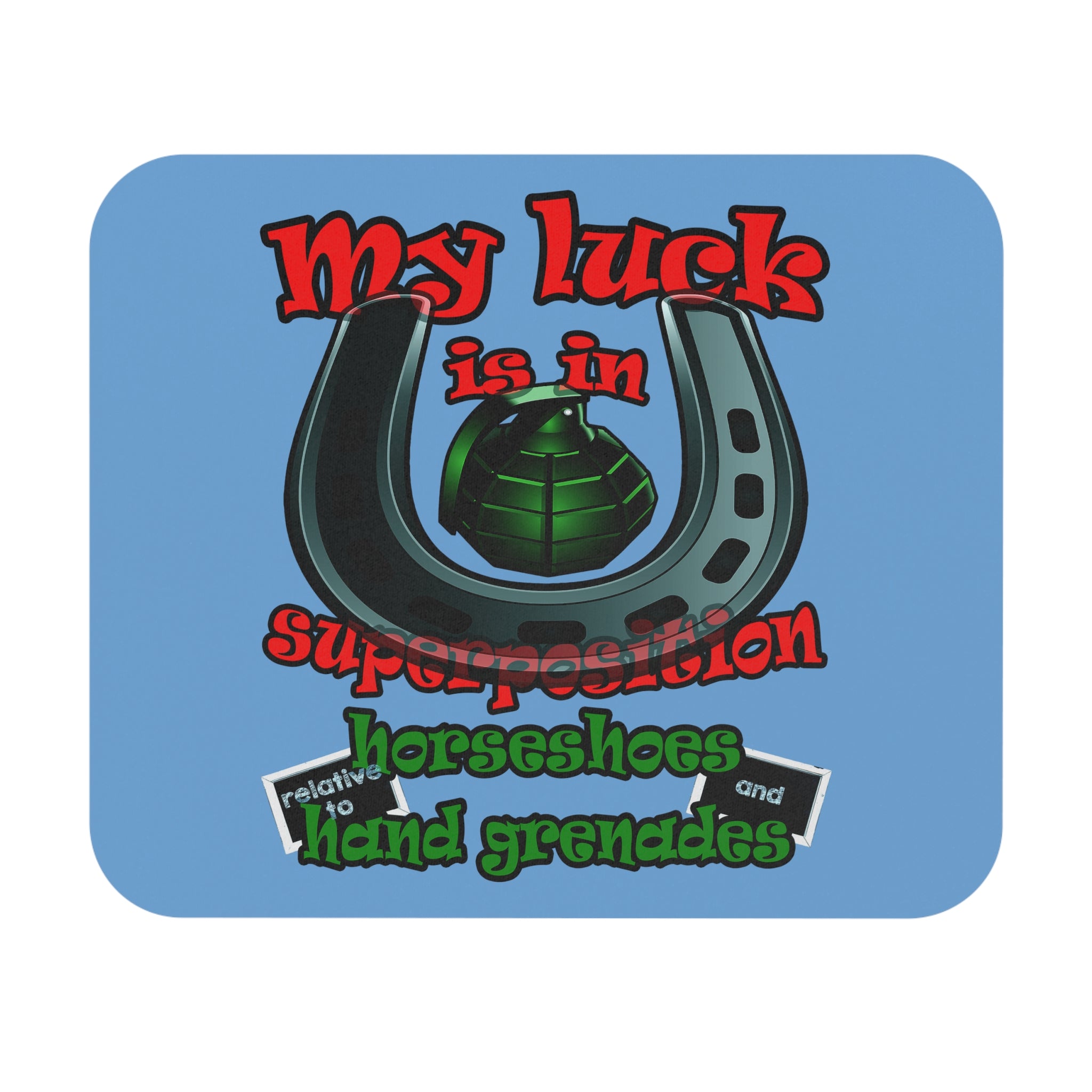 my luck - Mouse Pad (Rectangle) (light blue)