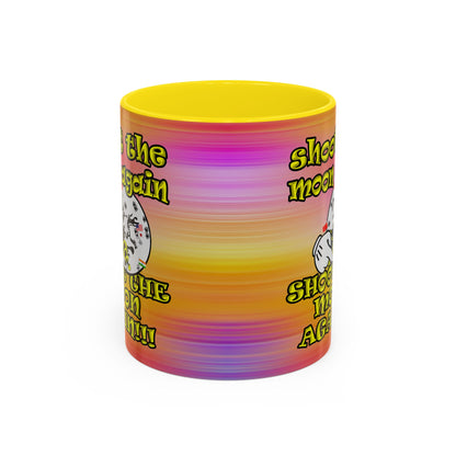 shoot the moon again - Accent Mug (color blur)