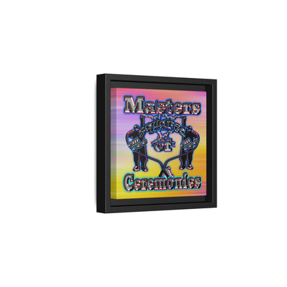 em cee squared - framed canvas art (color blur)