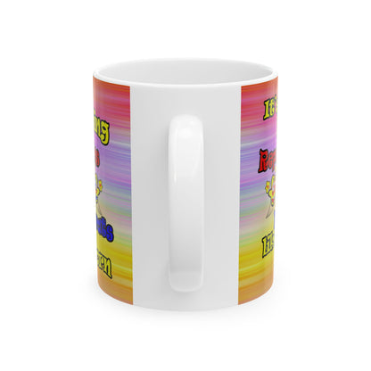popping like popcorn - White Mug (color blur)