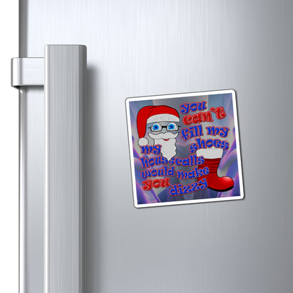 santa's shoes - Magnets - (grey-pink wave)