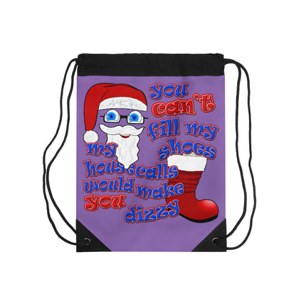 santa's shoes - Drawstring Bag (light purple)