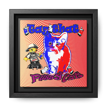tag that - framed canvas art (yellow-orange wave)