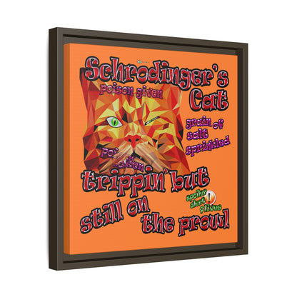 schrodinger's cat - framed canvas art (crusta)