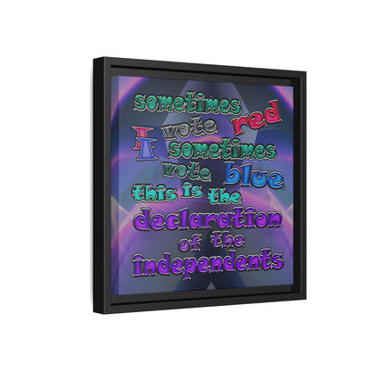 declaration of the independents - framed canvas art (grey-pink wave)