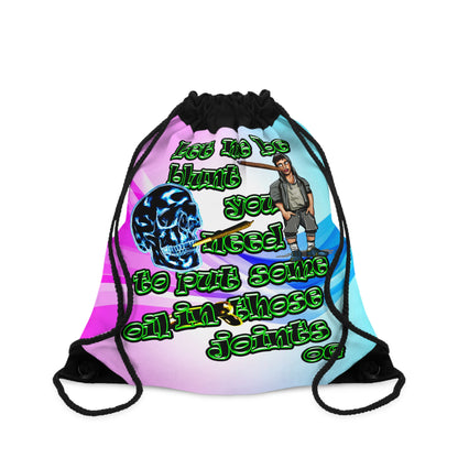 og - Drawstring Bag (light blue-pink wave)