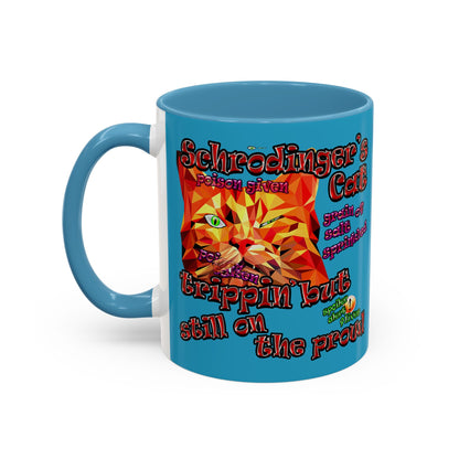 schrodinger's cat - Accent Mug (turquoise)