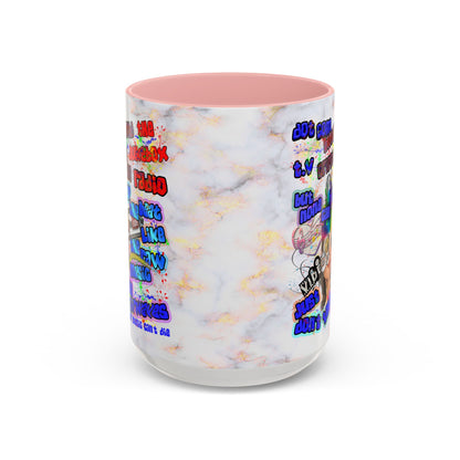 drop the beat - Accent Mug (white marble)