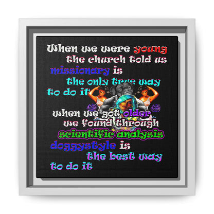 doggystyle - framed canvas art (black)