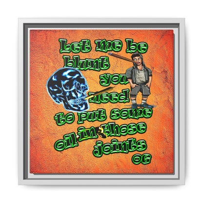 og - framed canvas art (burnt orange)